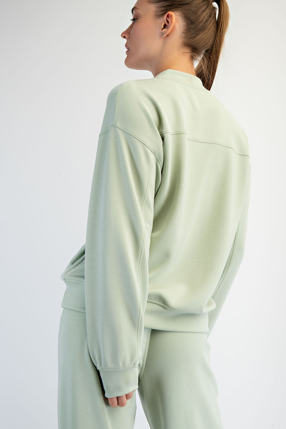 Modal Scuba Mock Neck Pullover