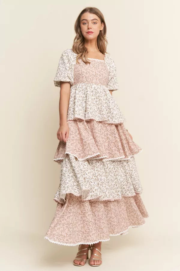 Hannah Floral Tiered Maxi Dress