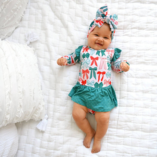 Belle Bow HEADWRAP Christmas Baby Toddler Hair Accessory