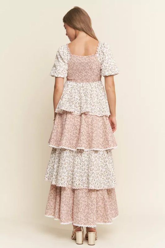 Hannah Floral Tiered Maxi Dress
