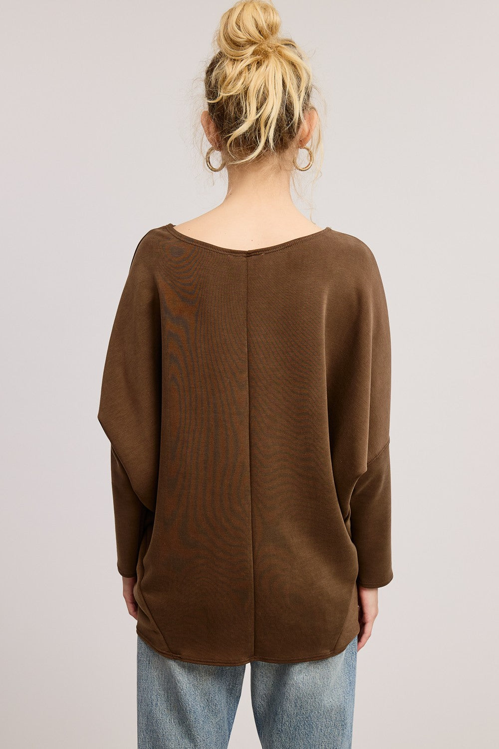 Scuba Fabric Dolman Sleeve Top