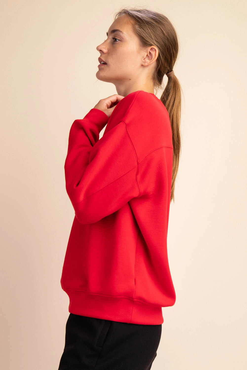 Butter Soft Scuba Mock Neck Sweatshirt