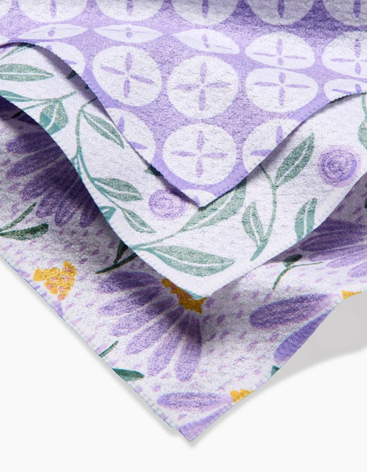 Button Vines and Daisies Dishcloth Set