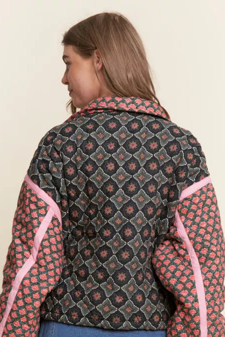 Rose Floral Quilted Jacket