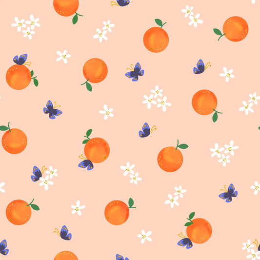 Sweet Tangerine Blossoms Swaddling Blanket