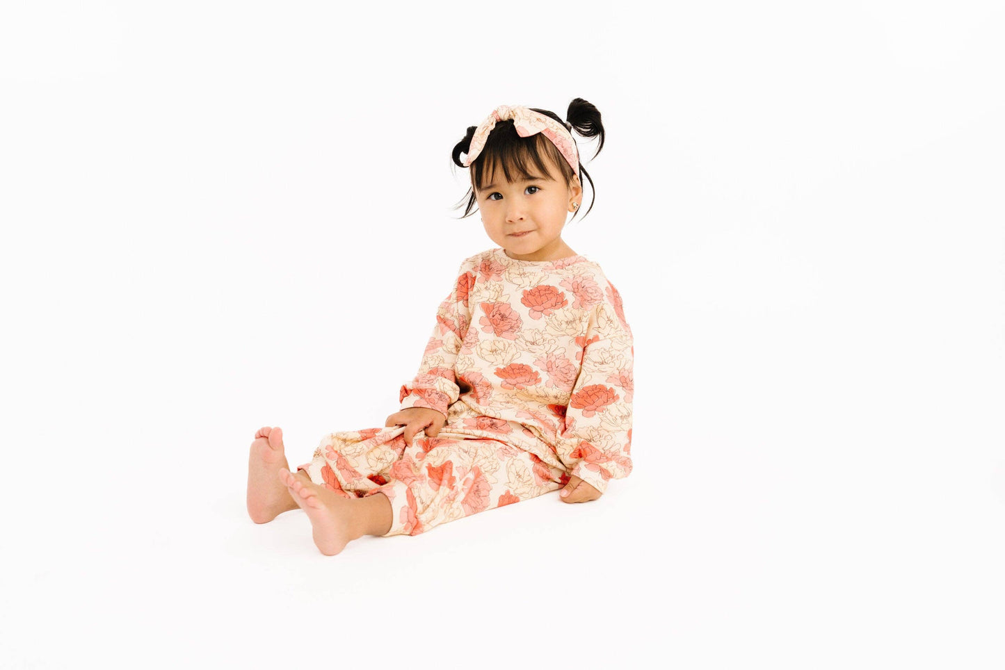 Peony Sweatsuit Cozy Cotton Sweatsuit Set – Baby & Toddler Lounge Set