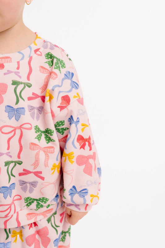 Bow Collection Cozy Cotton Sweatsuit Set – Baby & Toddler Lounge Set