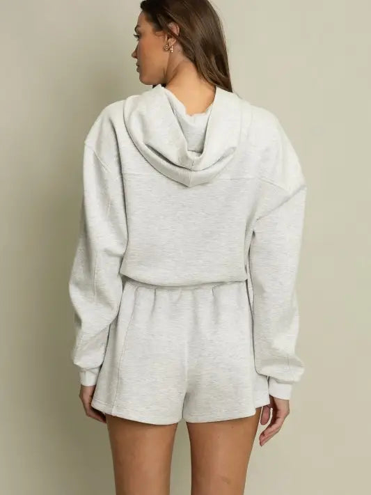 Cozy Days Henley Hoodie Romper
