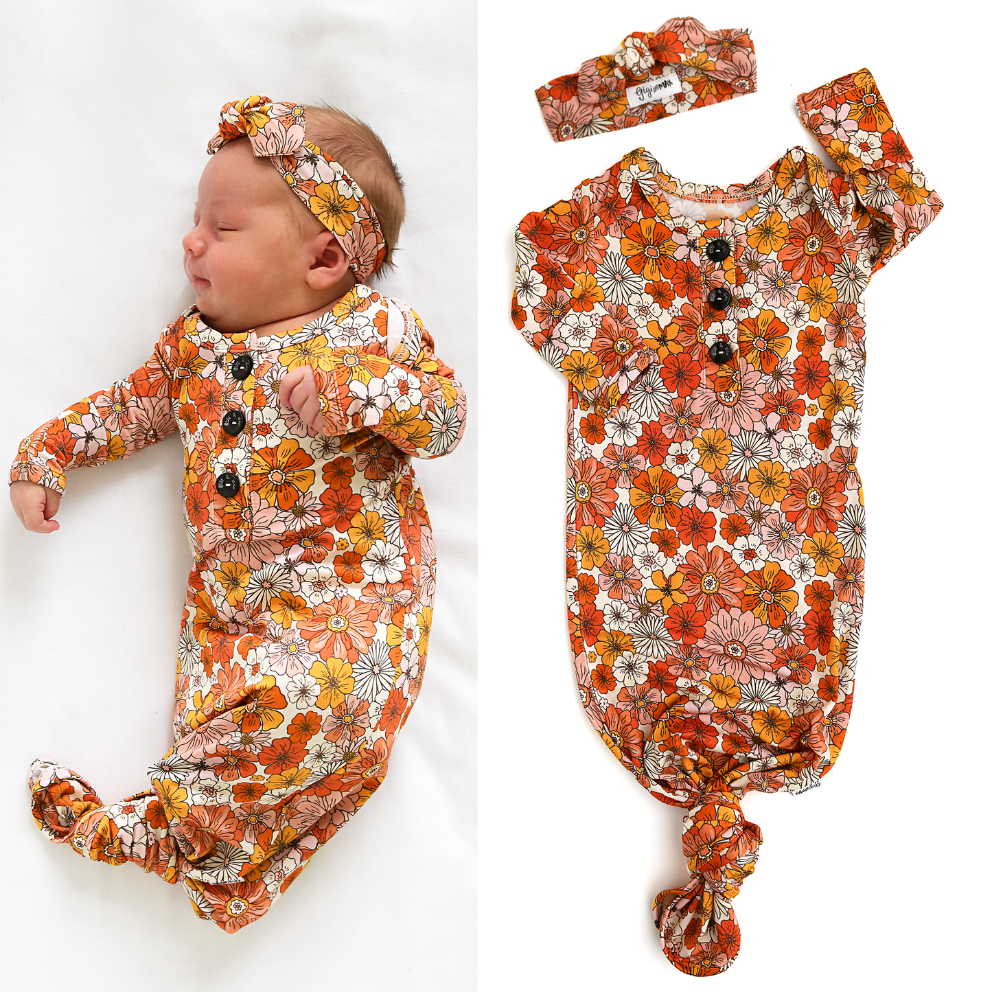 Louisa Gown Bamboo Newborn Outfit Baby
