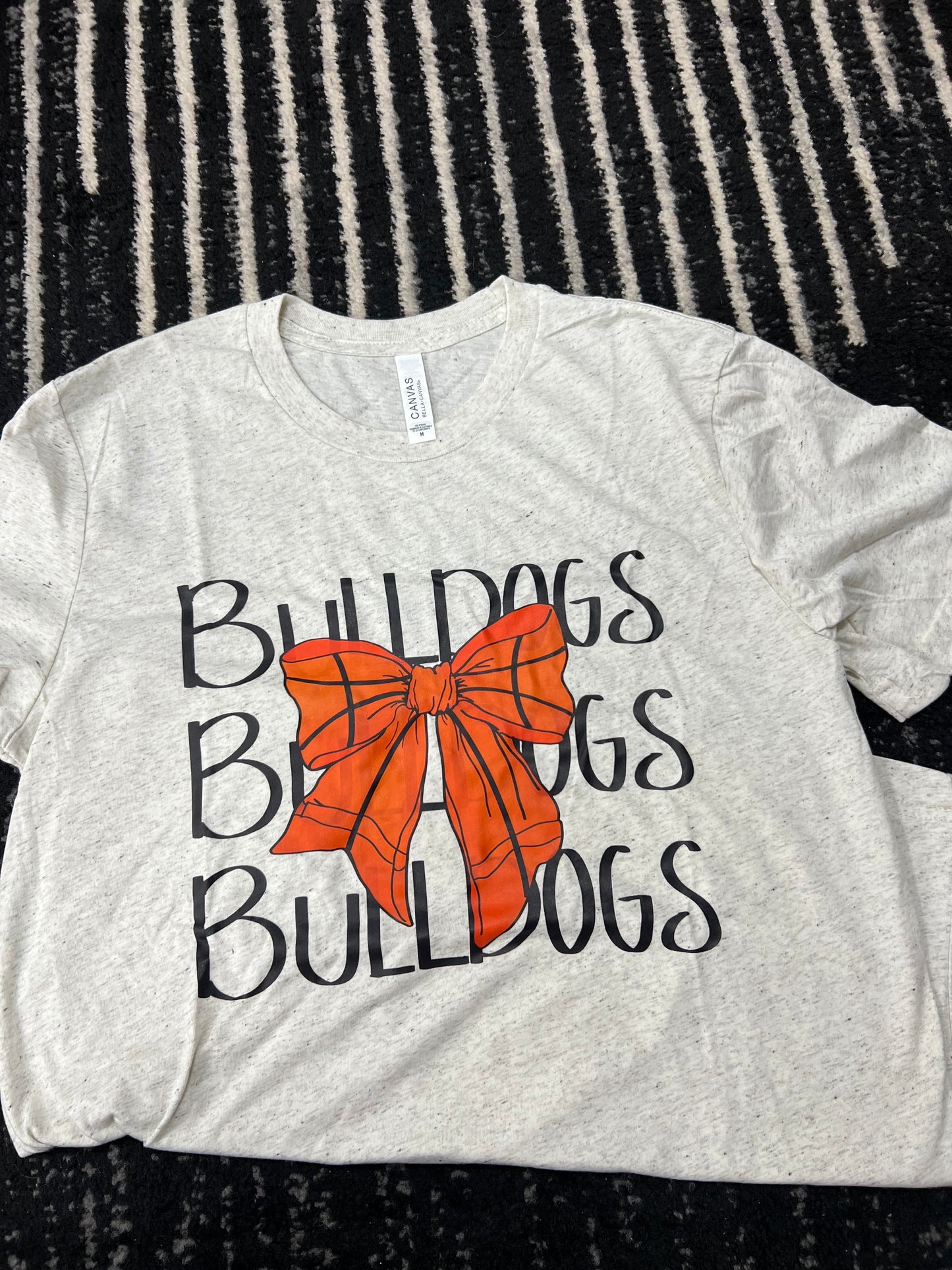 Bulldogs Basketball Bow Tee