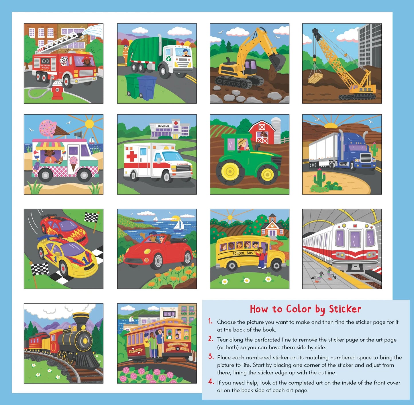 My First Color-By-Sticker Book -- 3 Versions!