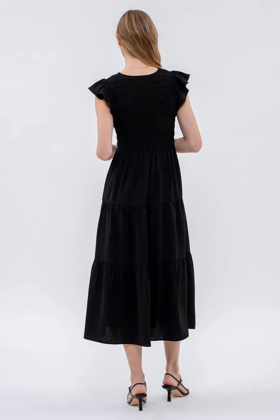 Flutter Sleeve Maxi Dress