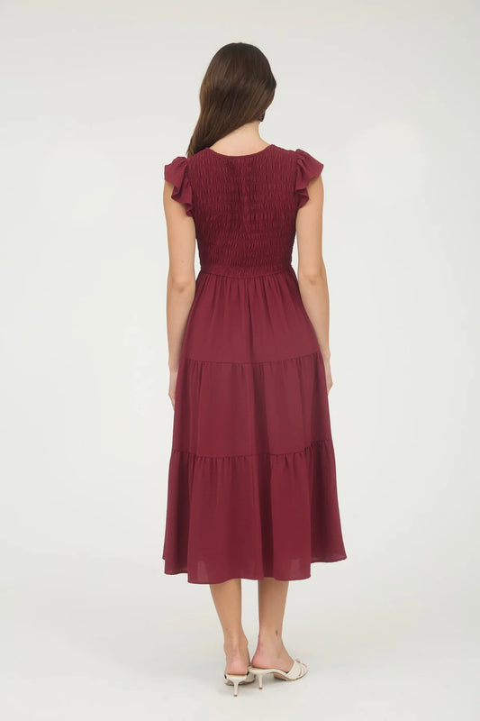 Flutter Sleeve Maxi Dress