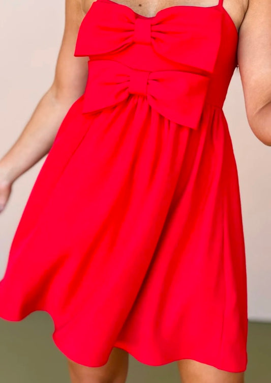 Bowed Up Red Dress