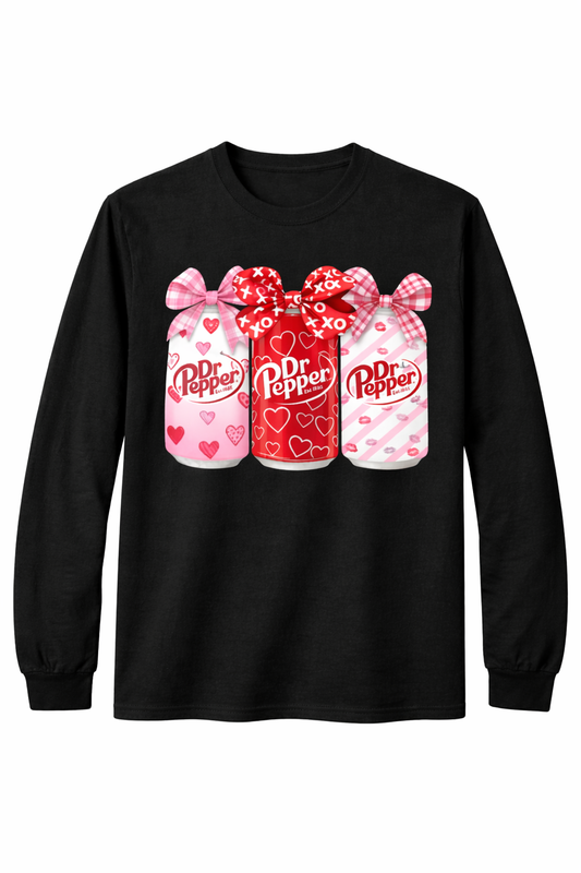 Valentines Dr. Pepper Long Sleeve Tee
