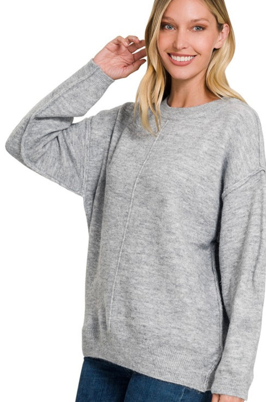 Front Seam Knit Sweater