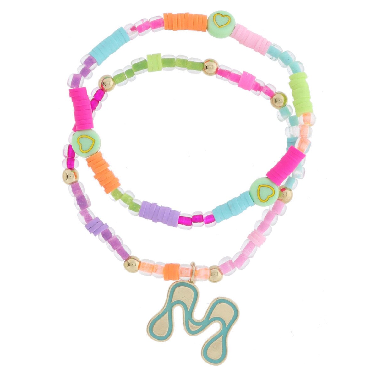 Girls Initial Beadly Bracelet