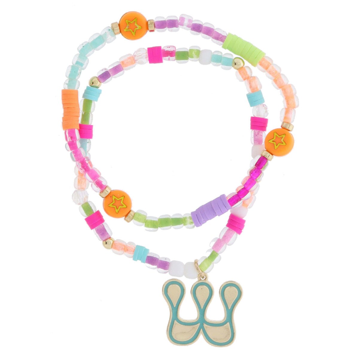 Girls Initial Beadly Bracelet