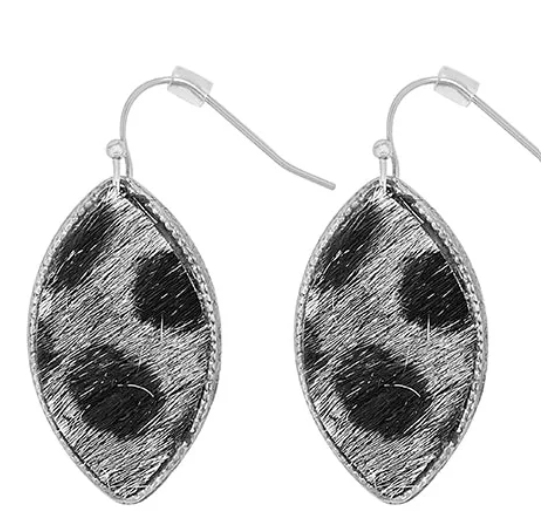 Cowprint Dangle Earrings