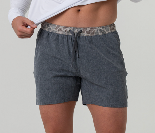 Athletic Shorts Grizzly Grey- Classic Deer Camo Liner