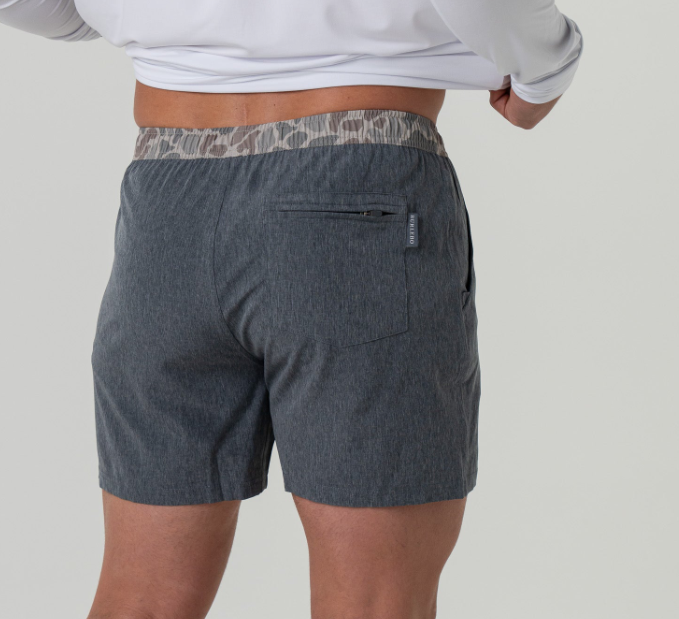 Athletic Shorts Grizzly Grey- Classic Deer Camo Liner