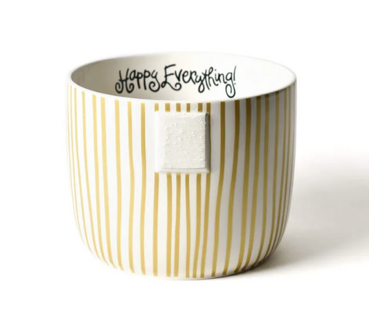 Gold Stripe Mini Happy Everything Bowl