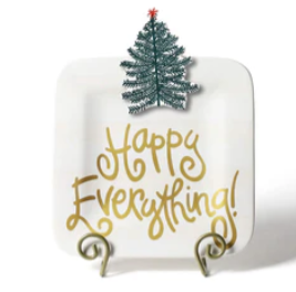 White Stripe Happy Everything 9.25 Mini Platter