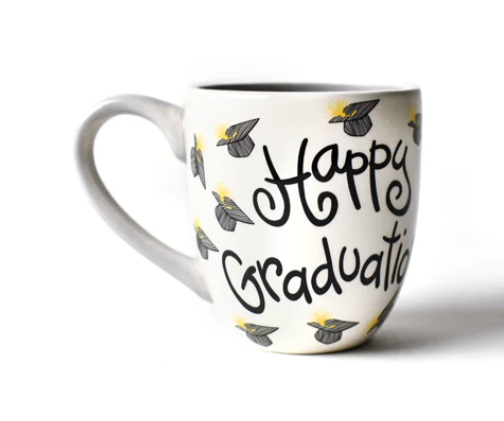 White Happy Graduation Mug