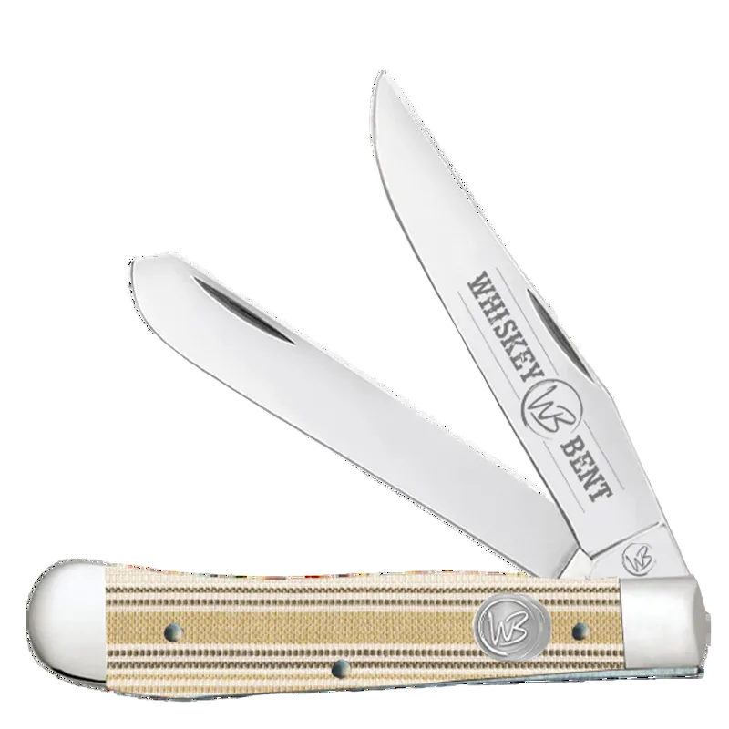 whiskey bent burlap trapper knife – traditional slip joint pocket knife.