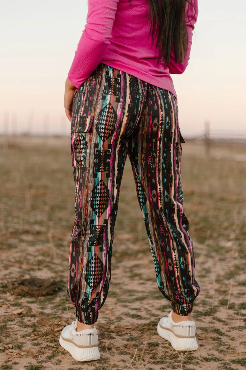 Aztec Warrior Cargo Joggers