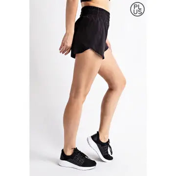 Plus- Buttersoft Fabric Track Shorts
