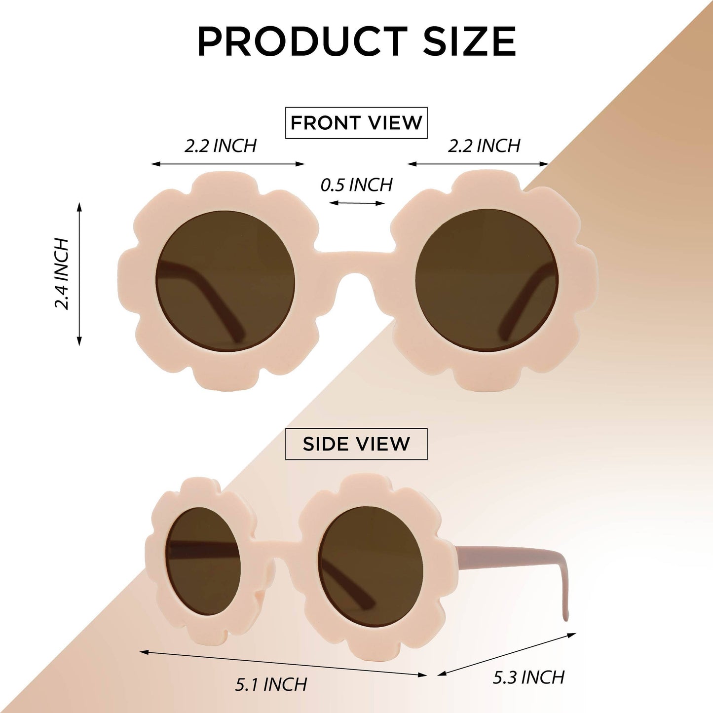 Kids Sunglasses - Tortoise Shell (Flower Shaped)