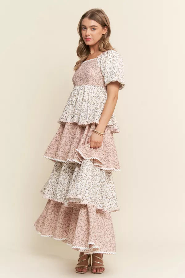 Hannah Floral Tiered Maxi Dress
