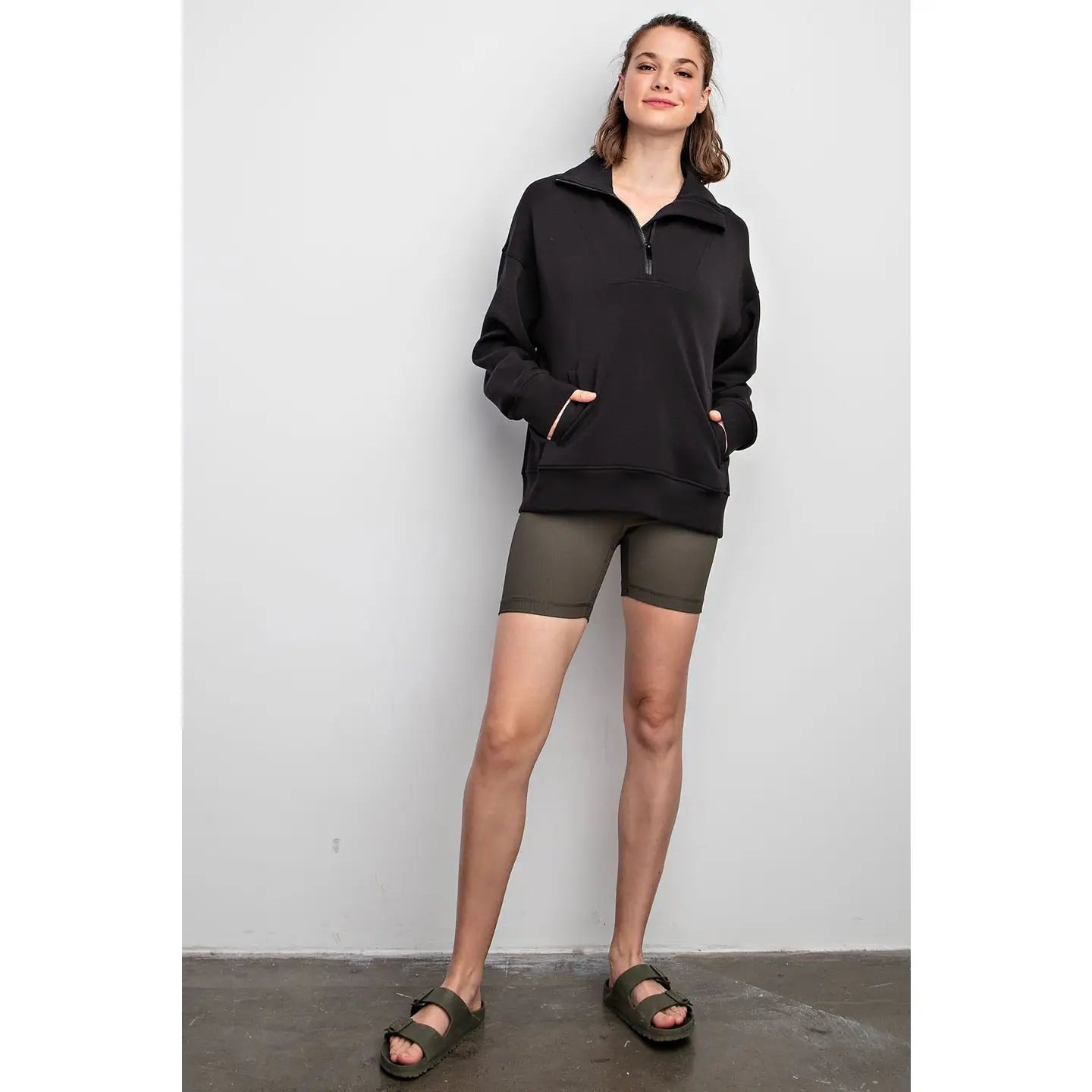 Buttersoft Quarter Zip Mock Neck Pullover
