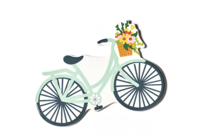 Happy Everything mini bicycle ceramic interchangeable attachment for spring and seasonal décor