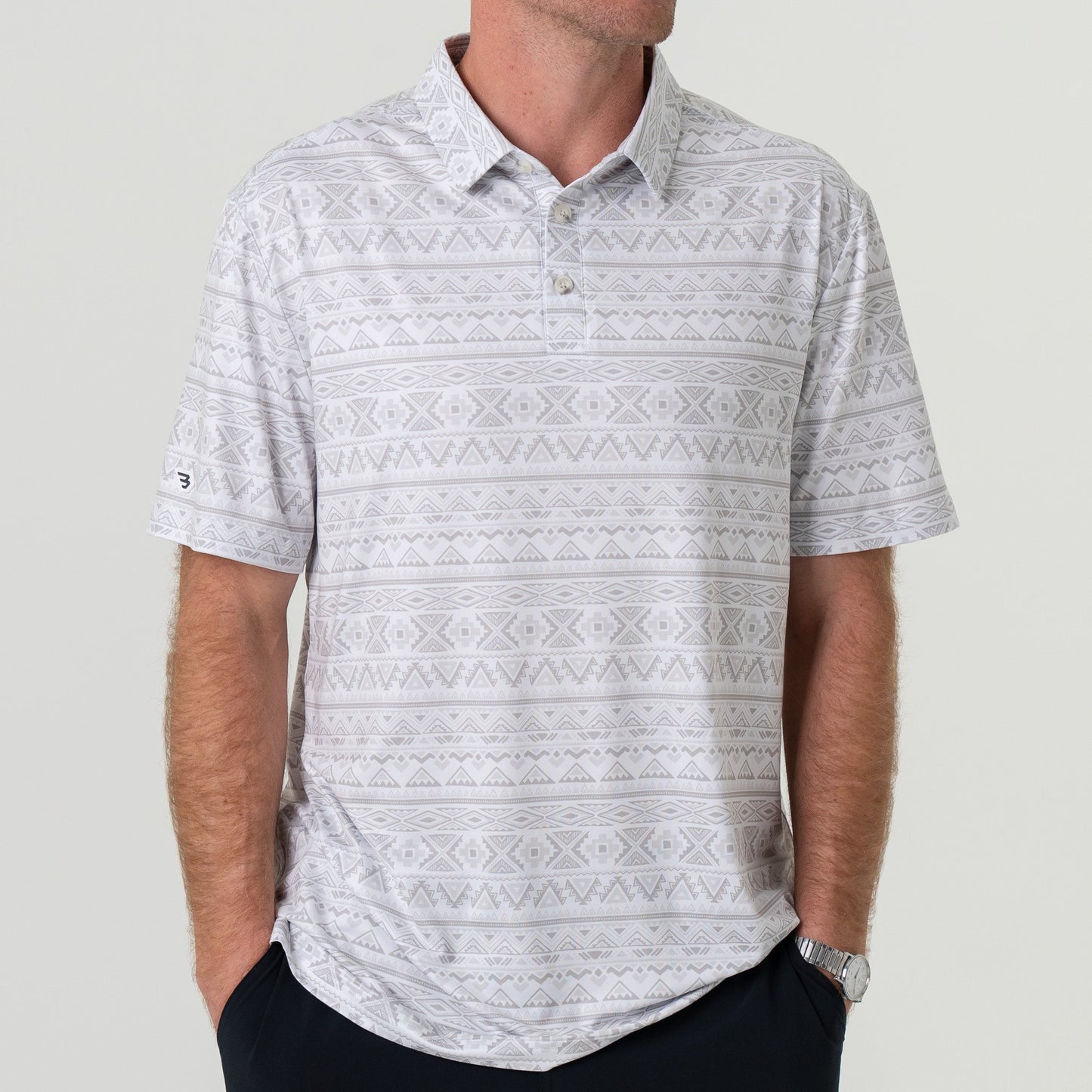 Performance Polo Grey Aztec