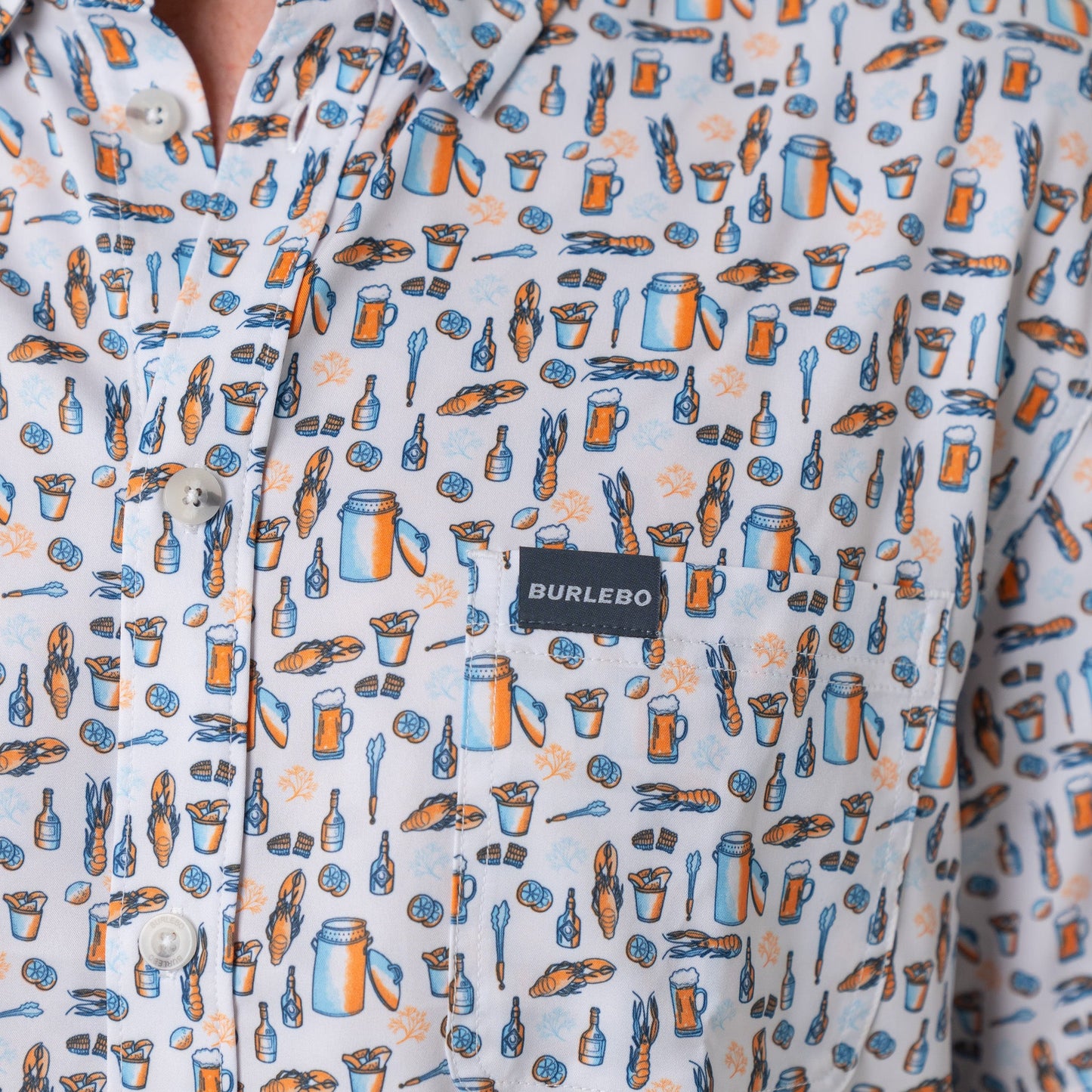 Crawfish Boil Performance Button Up