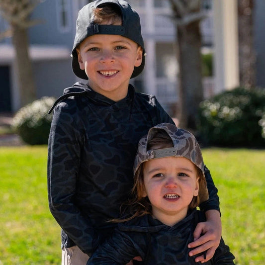 Youth Performance Hoodie Black Camo