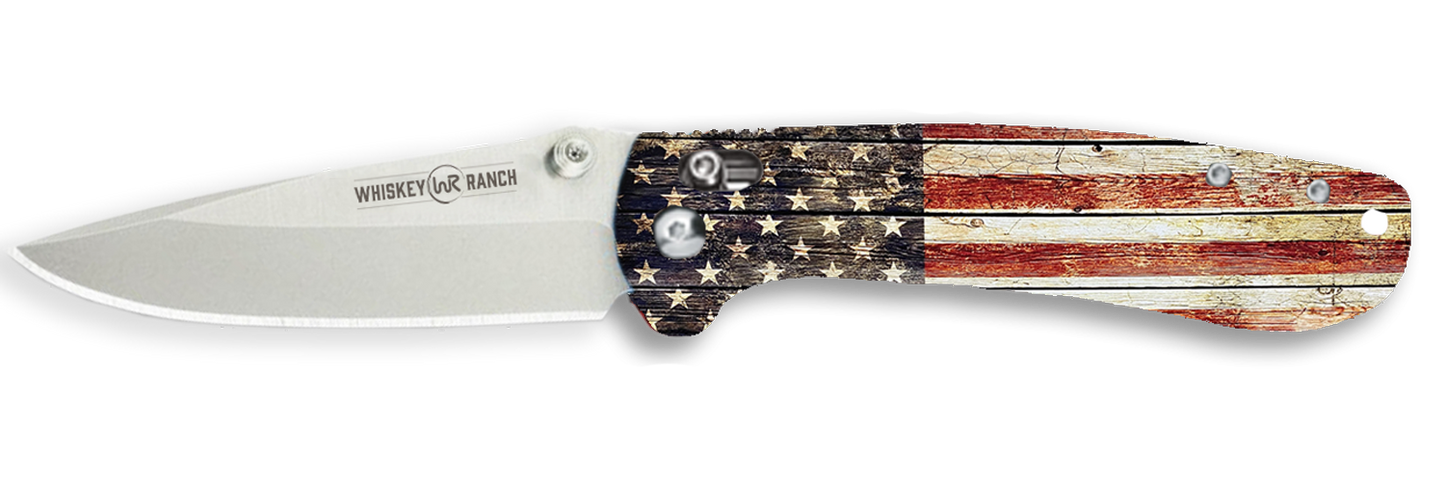 whiskey bent patriot catch pin lock bullcutter knife – locking pocket knife