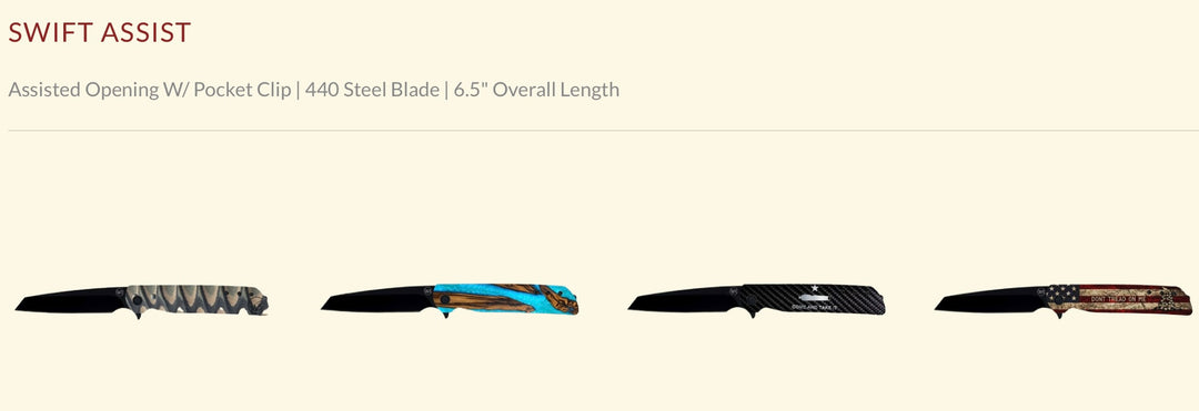 Whiskey Bent Swift Assist Knives – Assisted Opening Pocket Knives