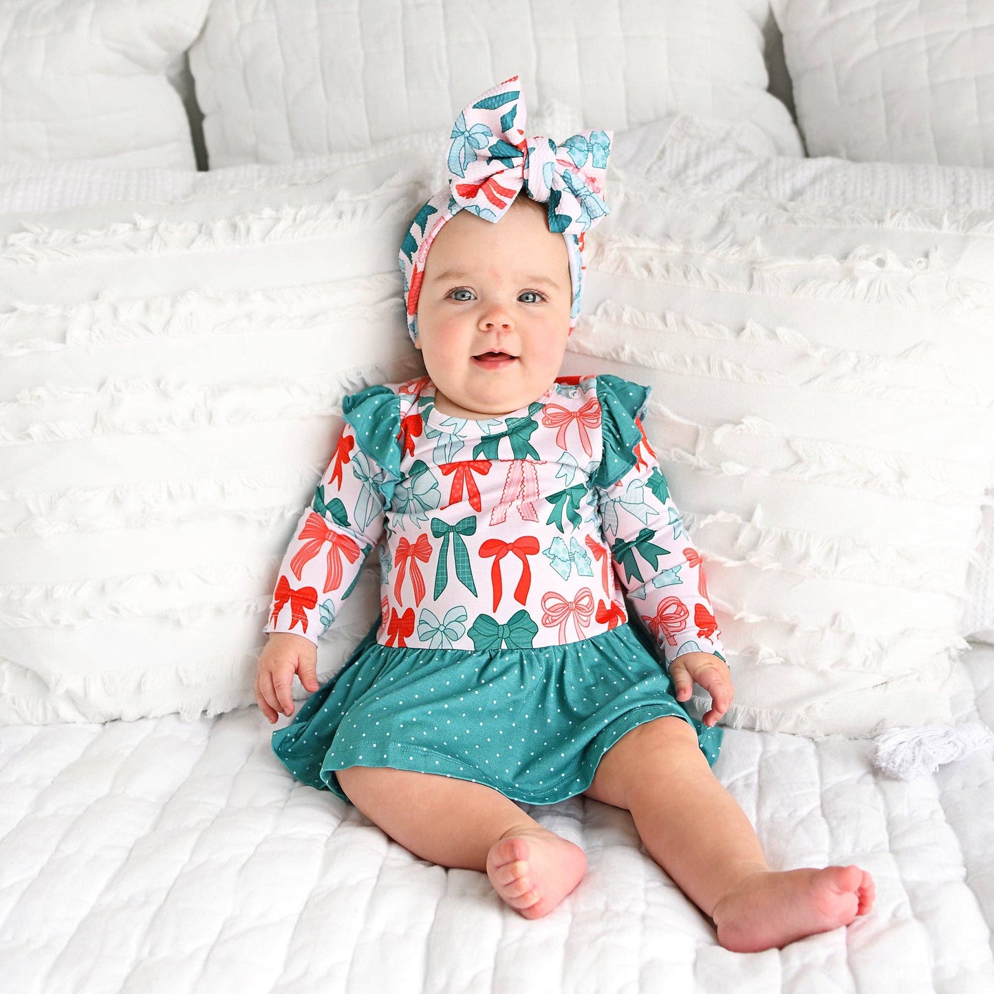 Belle Bow HEADWRAP Christmas Baby Toddler Hair Accessory