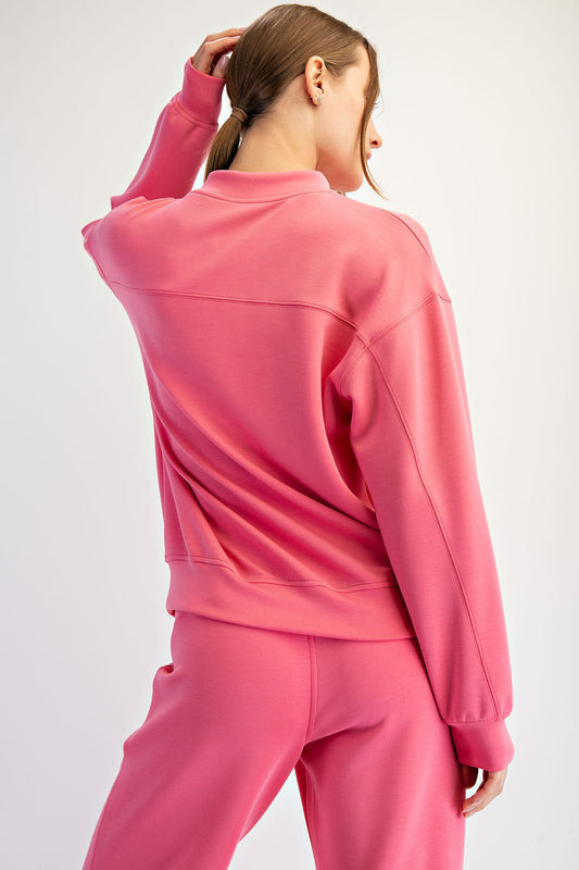 Modal Scuba Mock Neck Pullover