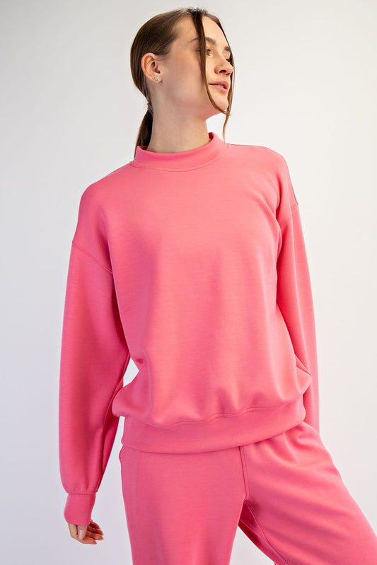 Modal Scuba Mock Neck Pullover