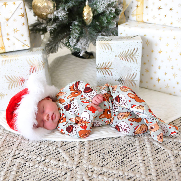 Rudolph ZIP Christmas Bamboo Baby One Piece Outfit