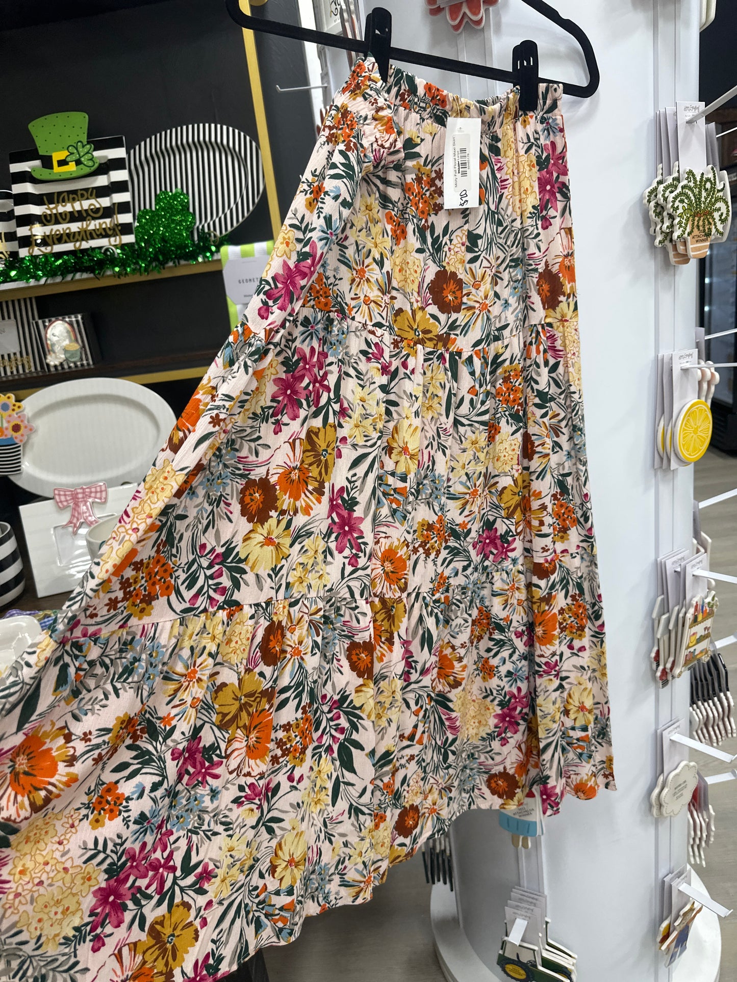 Misty Fall Floral Maxi Skirt