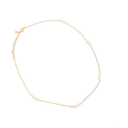 Precious Pearl Gold Beaded Necklace