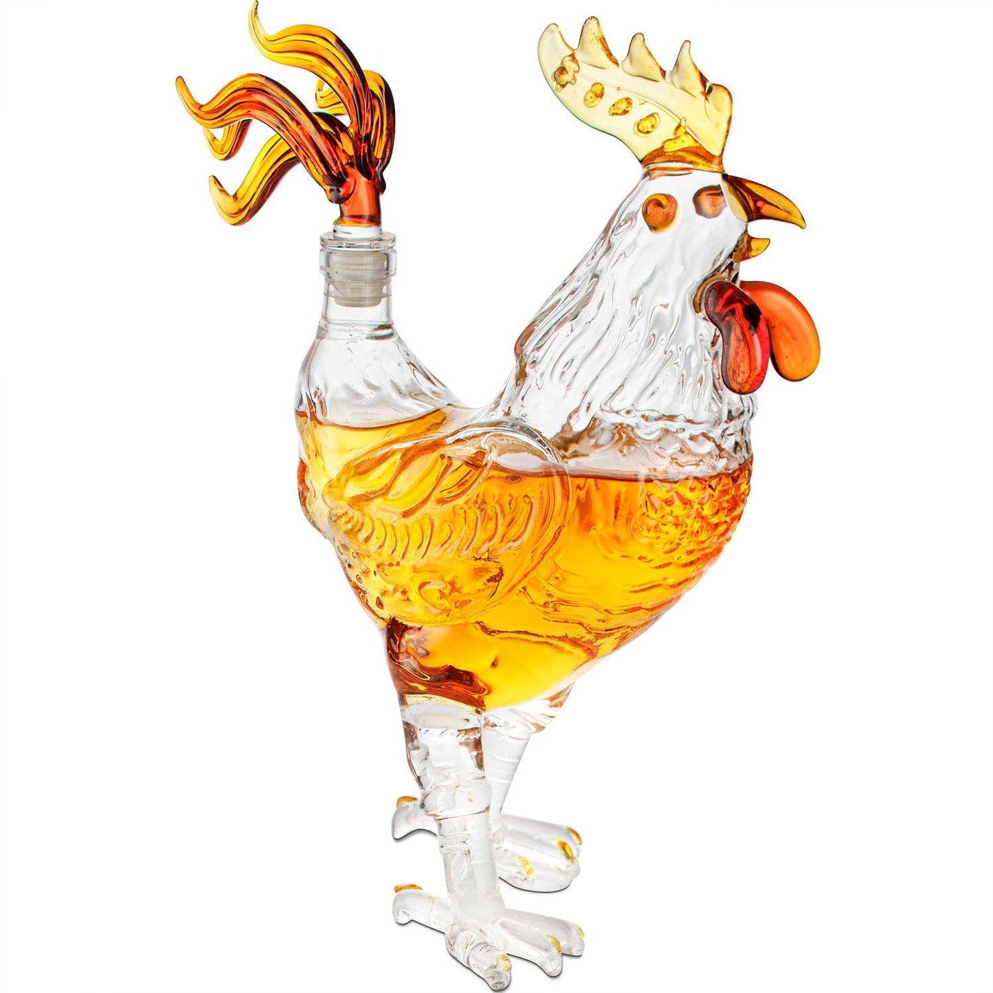 Wine Savant Rooster Whiskey Decanter – Unique Bar Gift