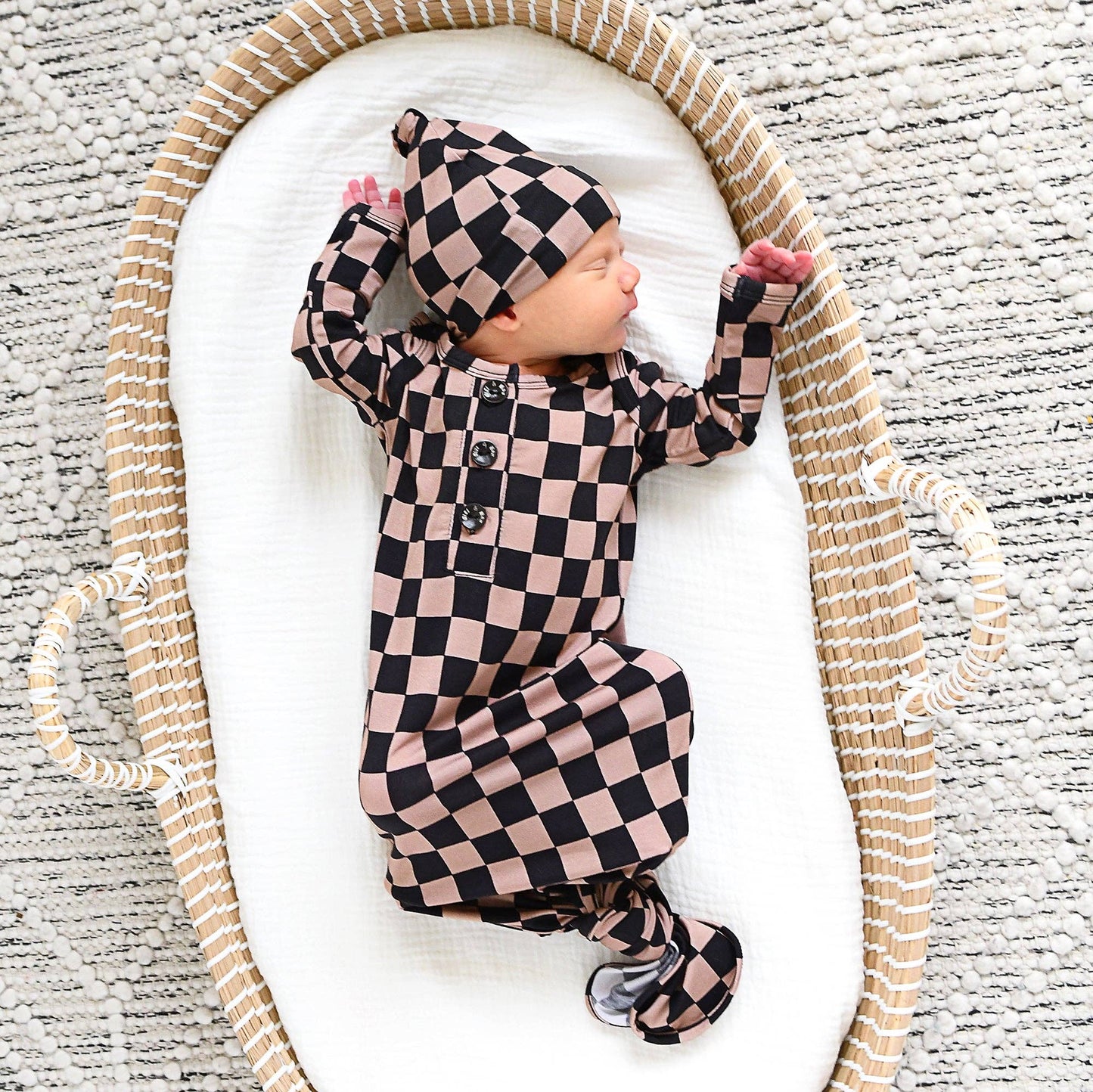 Bentley GOWN Bamboo Checks Baby Newborn Clothing Outfit