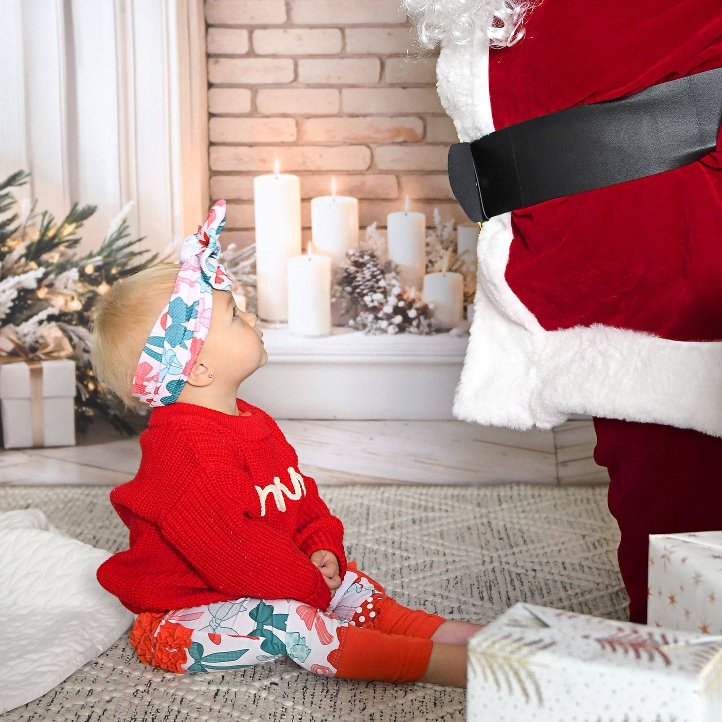 Belle Bows RUFFLE ZIP Christmas Bamboo Baby One Piece Outfit