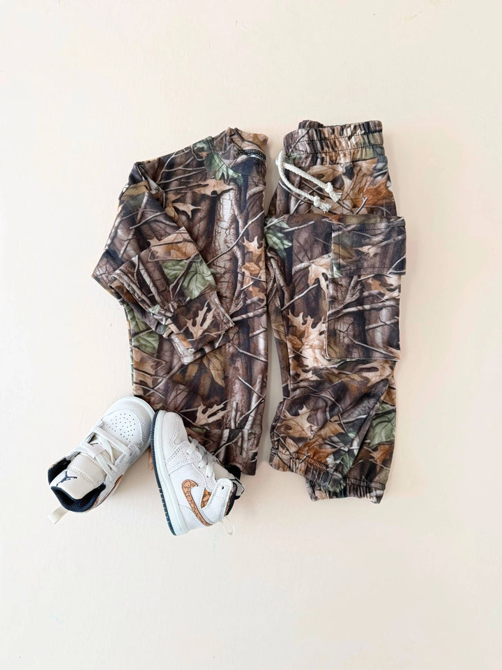 Brown Camo Cargo Jogger Set | Boys Two Piece Outfit